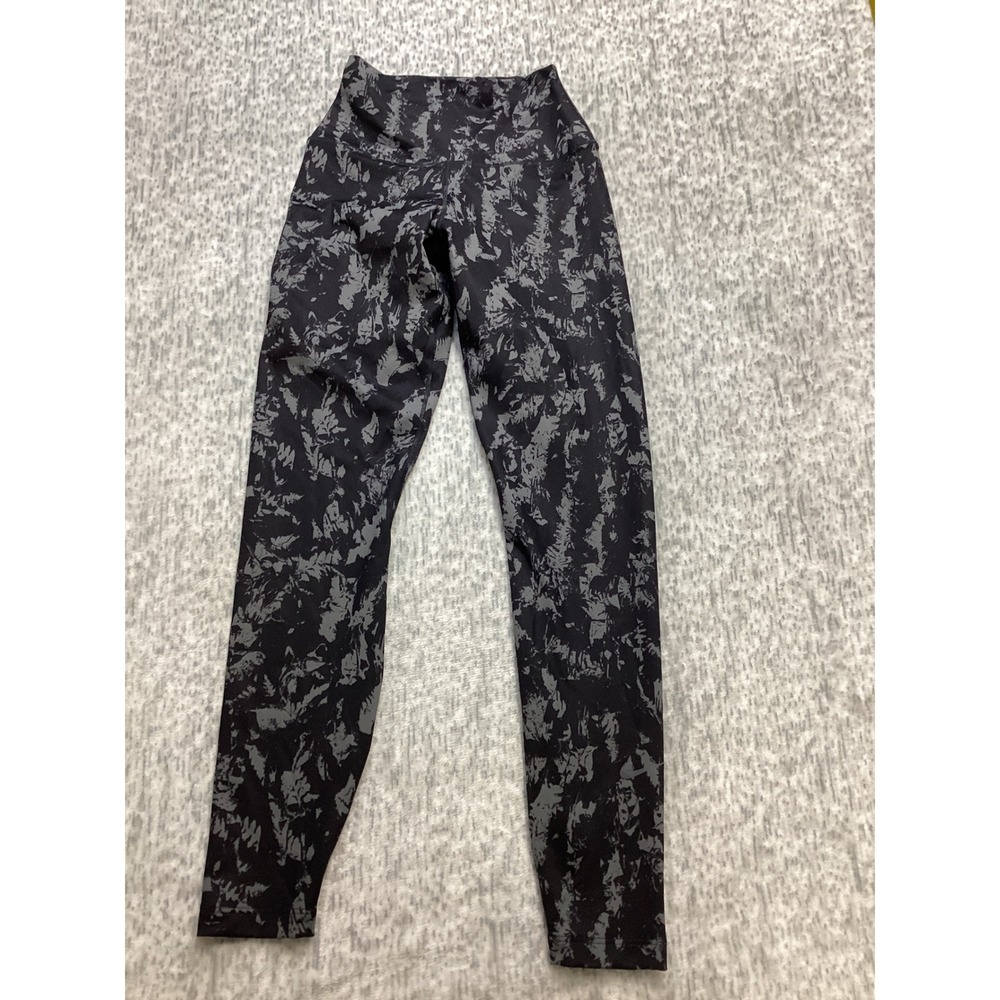 Nike One Dri-FIT Leggings Womens XS Black Grey Abstract Camo High‎ Waist NWOT